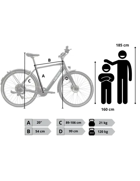 Elektryczny Rower Trekkingowy HEAD 28 Alu Hydraulika Cyngle 250W Światła