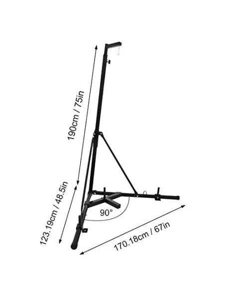 Stojak Na Worek Bokserski Vevor Treningowy Składany Regulowany Do Domu 60kg