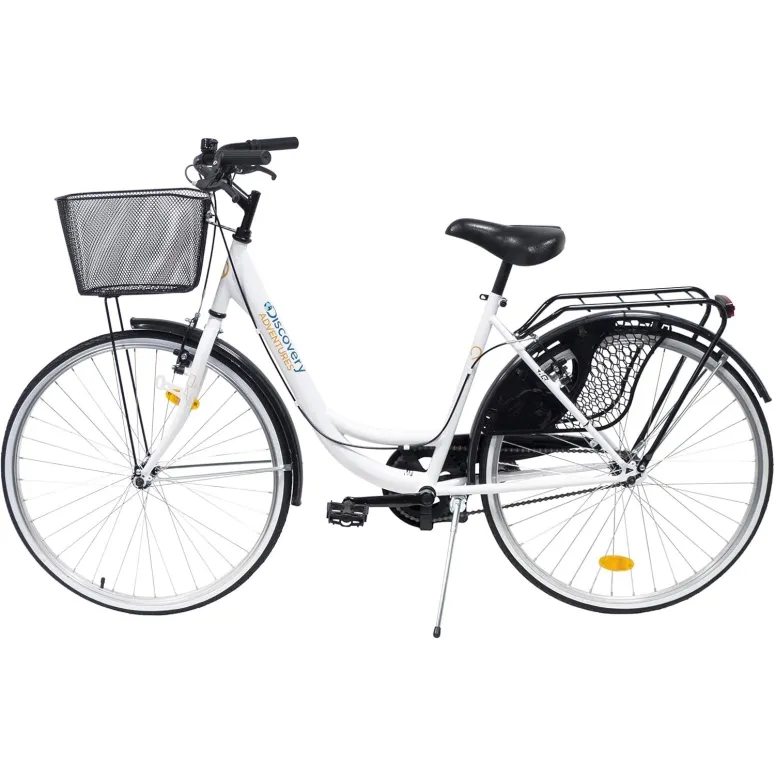 Rower Miejski Damski 26 Błotniki Dzwonek Bagażnik Koszyk Oświetlenie Stopka