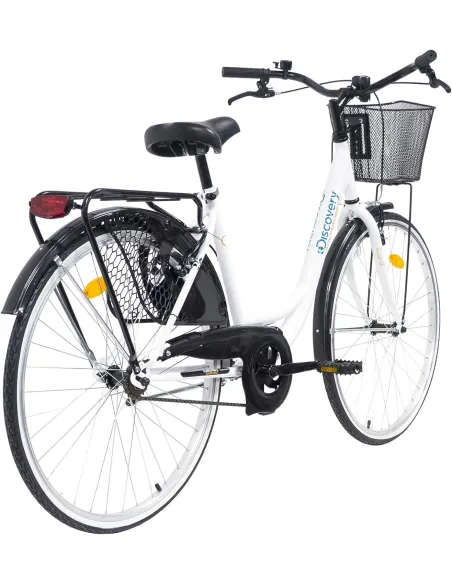 Rower Miejski Damski 26 Błotniki Dzwonek Bagażnik Koszyk Oświetlenie Stopka