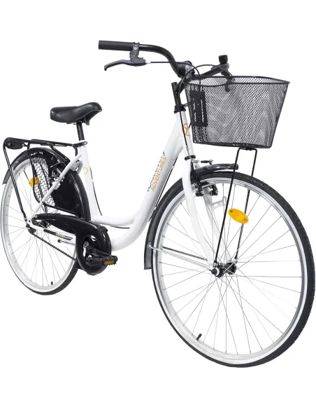 Rower Miejski Damski 26 Błotniki Dzwonek Bagażnik Koszyk Oświetlenie Stopka
