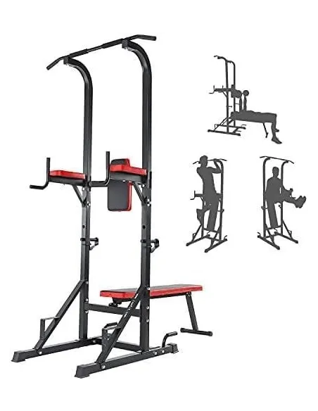 Stacja Podciągowa Wielofunkcyjna ISE Power Tower Dipy Podciąganie Do 120kg