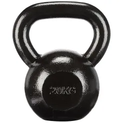 Kettlebell Żeliwny 20kg Amazon Basics Czarny Odważnik Hantel Kula Kettle