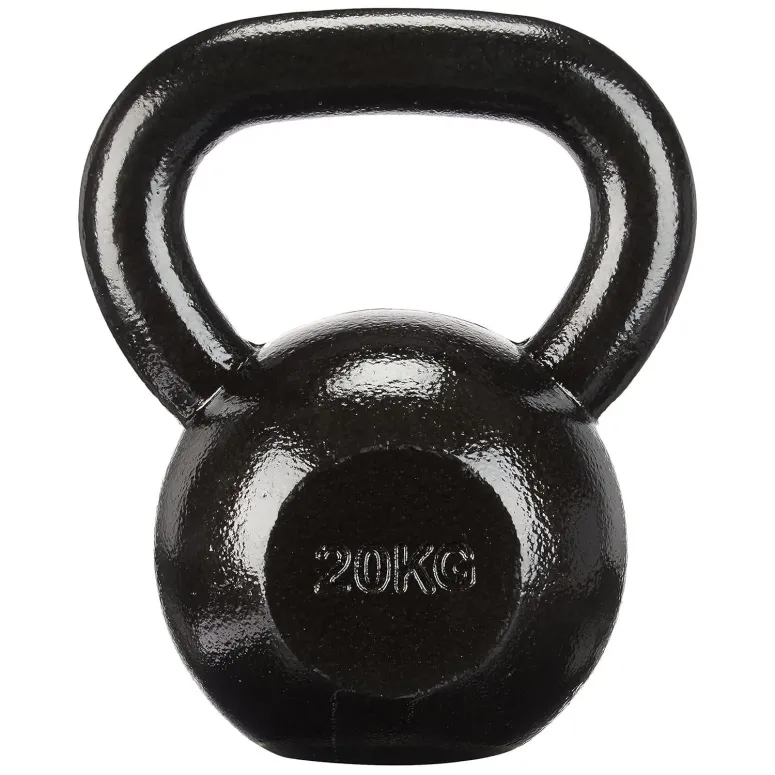 Kettlebell Żeliwny 20kg Amazon Basics Czarny Odważnik Hantel Kula Kettle