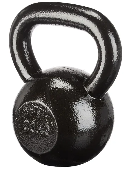 Kettlebell Żeliwny 20kg Amazon Basics Czarny Odważnik Hantel Kula Kettle