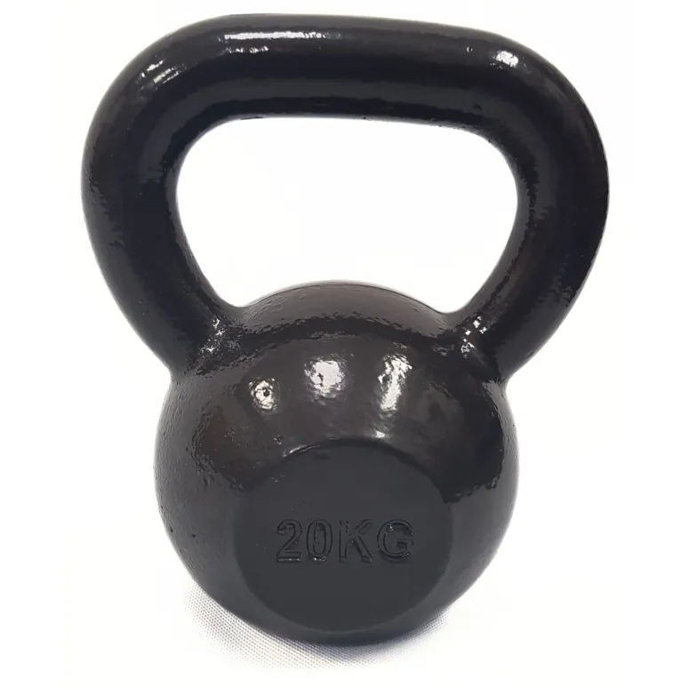 Kettlebell Żeliwny 20kg Amazon Basics Czarny Odważnik Hantel Kula Kettle