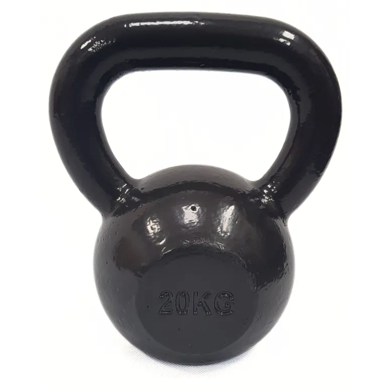 Kettlebell Żeliwny 20kg Amazon Basics Czarny Odważnik Hantel Kula Kettle