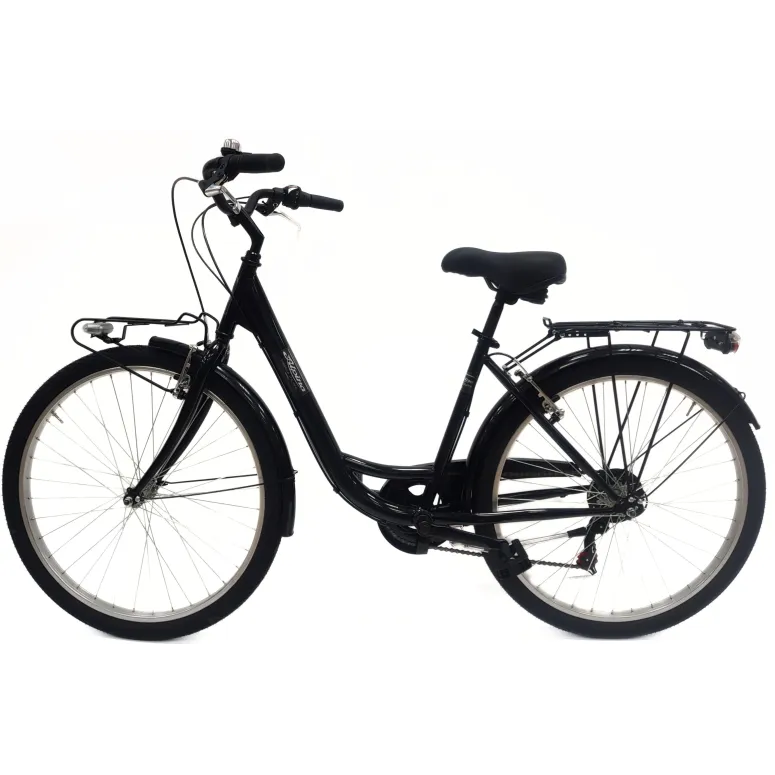 Rower Miejski Damski 26 Stal Retro Bagażnik Oświetlenie Dzwonek Revoshift