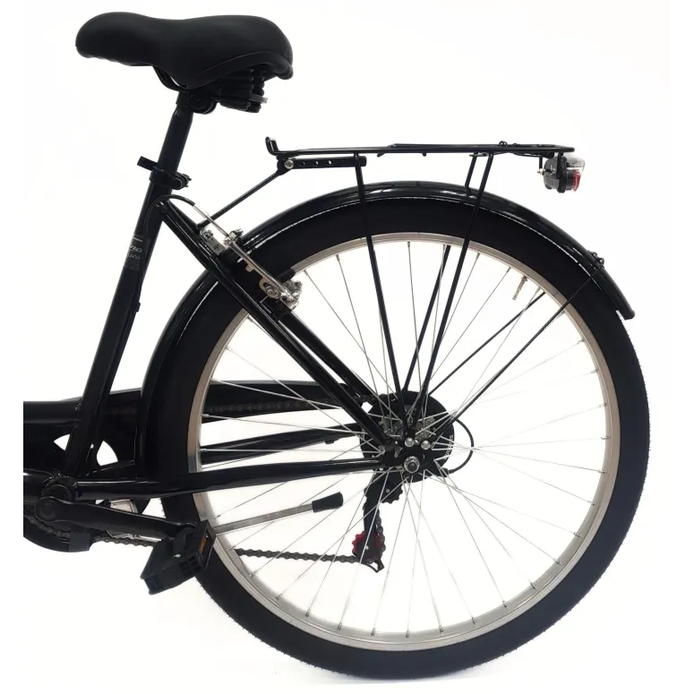 Rower Miejski Damski 26 Stal Retro Bagażnik Oświetlenie Dzwonek Revoshift