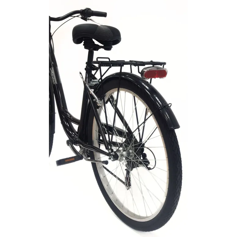 Rower Miejski Damski 26 Stal Retro Bagażnik Oświetlenie Dzwonek Revoshift