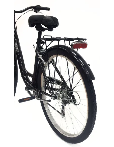 Rower Miejski Damski 26 Stal Retro Bagażnik Oświetlenie Dzwonek Revoshift