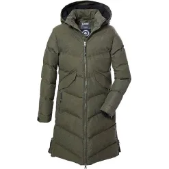 Pikowany Płaszcz Dziewczęcy Killtec Kow 167 Wodoodporny Z Kapturem r. 164cm