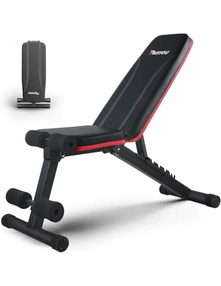 Ławka Treningowa Pasyou Do Cwiczeń Regulowana Składana Wielofunkcyjna 227kg