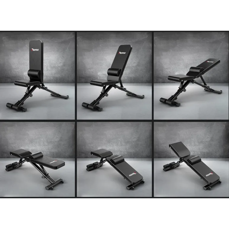 Ławka Treningowa Do Ćwiczeń PASYOU Składana Regulowana Ławeczka 90° 400 kg