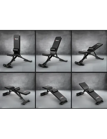 Ławka Treningowa Do Ćwiczeń PASYOU Składana Regulowana Ławeczka 90° 400 kg