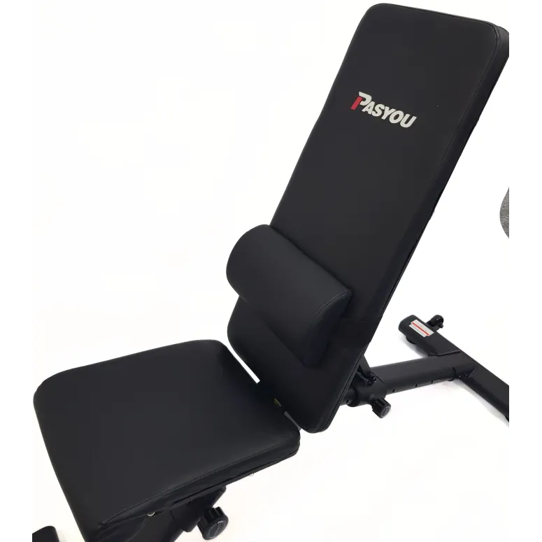 Ławka Treningowa Do Ćwiczeń PASYOU Składana Regulowana Ławeczka 90° 400 kg