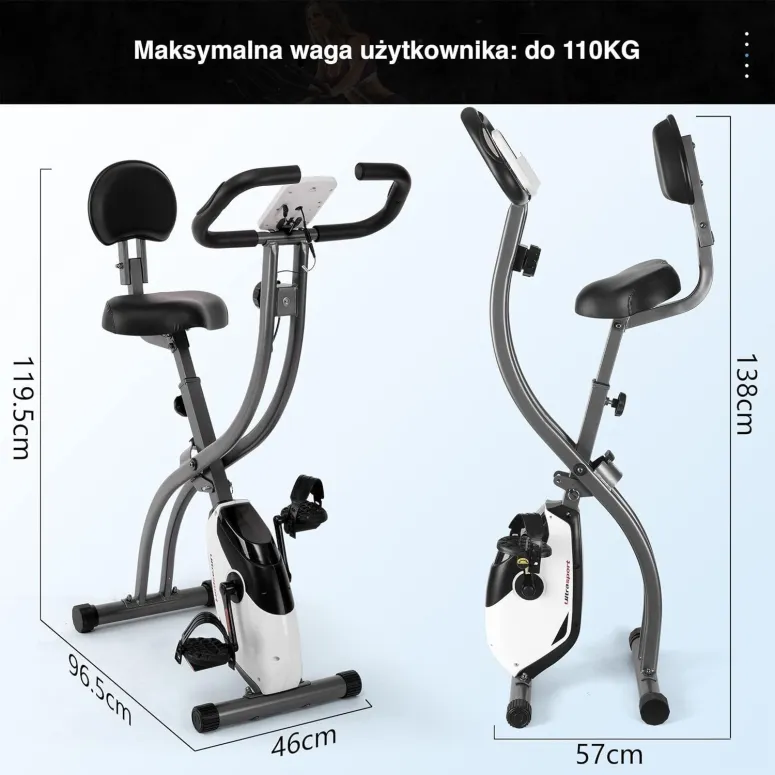 Rowerek Treningowy Ultrasport F-Bike 200b Magnetyczny Stacjonarny Do 110 kg
