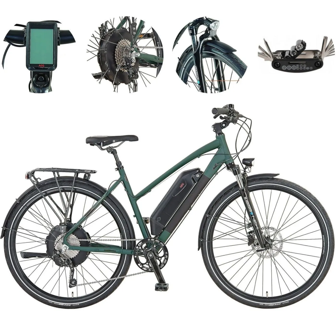 Elektryczny Rower Trekkingowy 28 Alu Deore Hydraulika Wspomaganie Światła