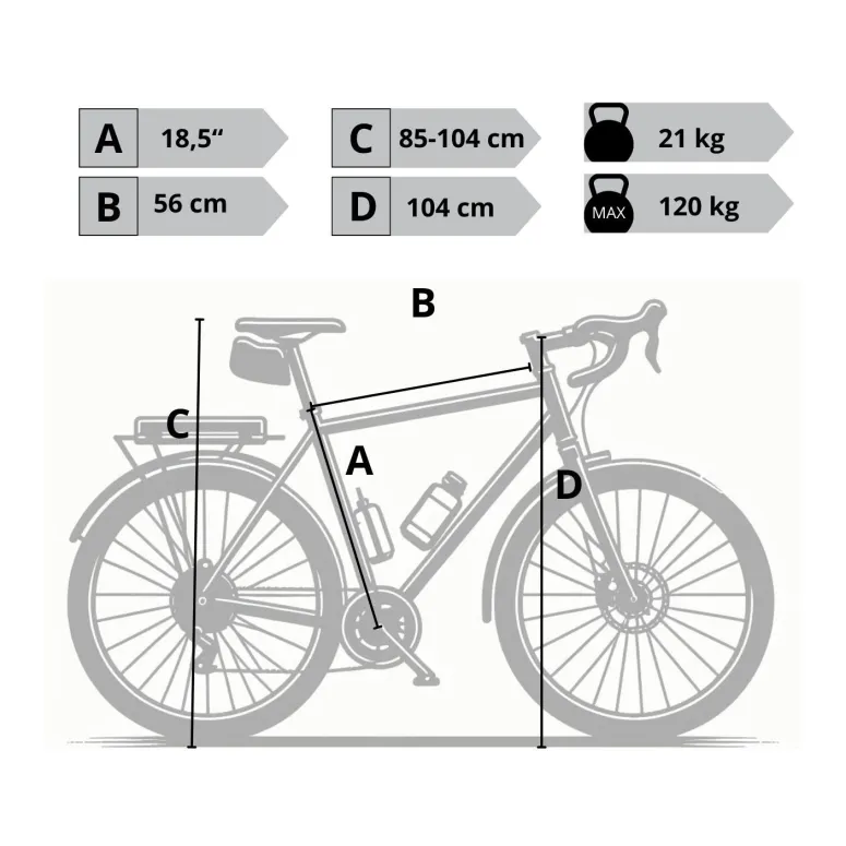 Rower Trekkingowy 28 ALU Uniwersalny Revo Dzwonek Stopka Bagażnik Błotniki