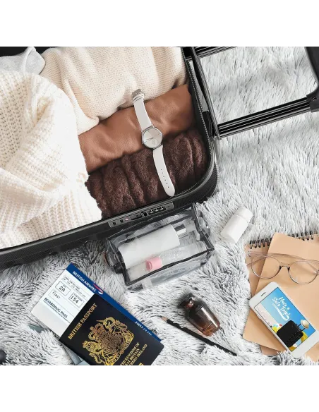 Zestaw Walizek Flight Knight 3 Walizki Duża Średnia Mała Koła 360° Czarny