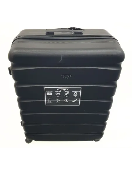 Zestaw Walizek Flight Knight 3 Walizki Duża Średnia Mała Koła 360° Czarny