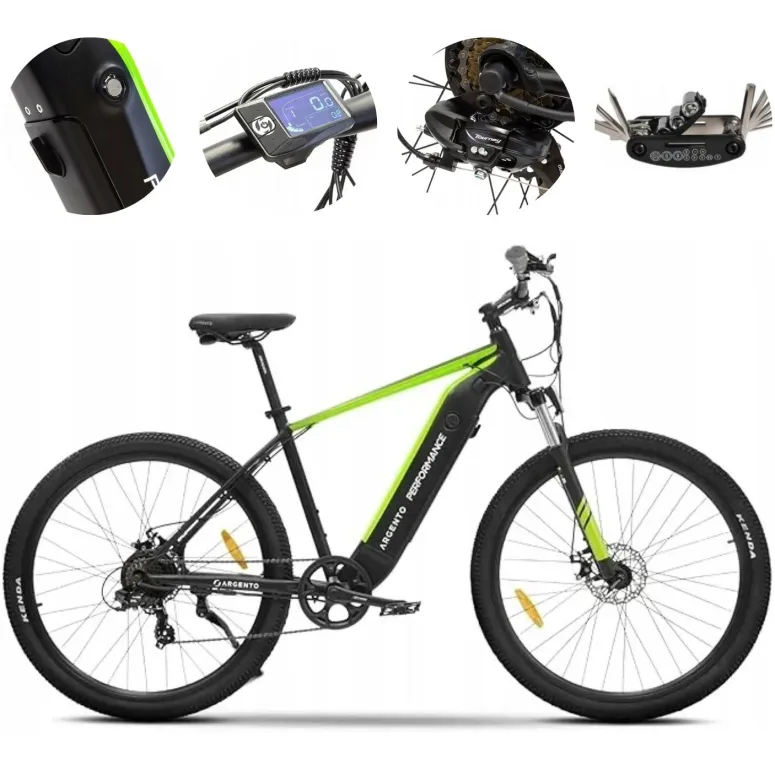 Elektryczny Rower Górski 29 ALU MTB Hardtail Wspomaganie Tarcze Oświetlenie