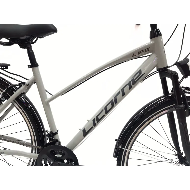 Rower Trekkingowy Damski 28 Stal Bagażnik Światła Dzwonek Błotniki Cyngle