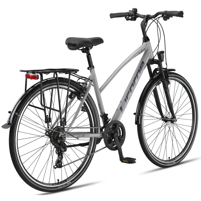 Rower Trekkingowy Damski 28 Stal Bagażnik Światła Dzwonek Błotniki Cyngle