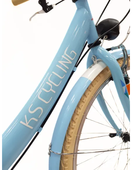 Rower Miejski Damski 26 Stalowy Retro Bagażnik Stopka Oświetlenie Dzwonek