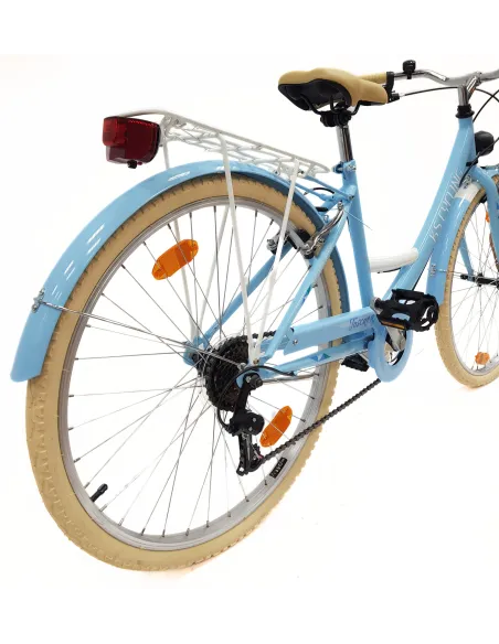 Rower Miejski Damski 26 Stalowy Retro Bagażnik Stopka Oświetlenie Dzwonek