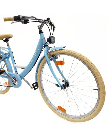 Rower Miejski Damski 26 Stalowy Retro Bagażnik Stopka Oświetlenie Dzwonek