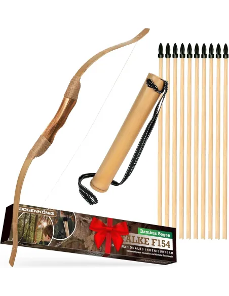 Łuk Dla Dzieci Zestaw Łucznika Bogenkönig Falke F154 Tarcza Kołczan Strzały