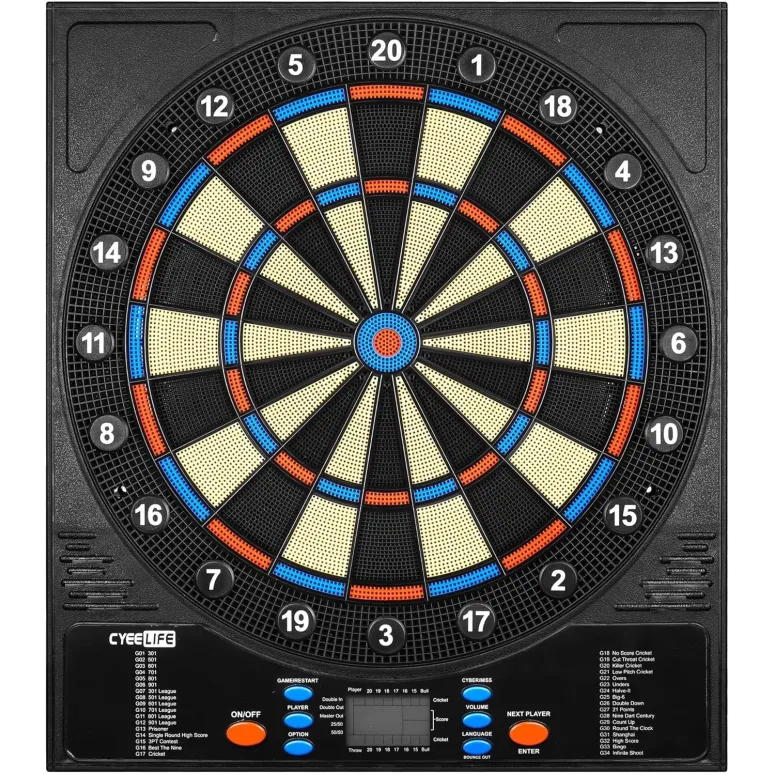 Tarcza Do Rzutek Dartboard CyeeLife 13,5" Zestaw 1-8 Graczy 34 Gry Rzutki