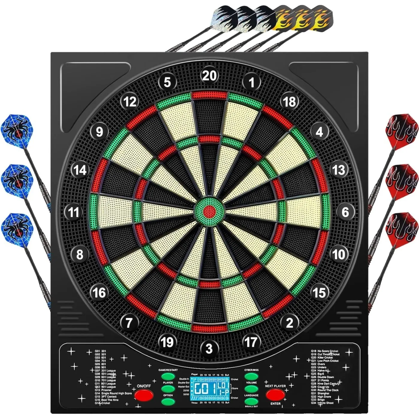 Tarcza Do Rzutek Zestaw Mejasg Electronic Dartboard Profesjonalna 6-Rzutek