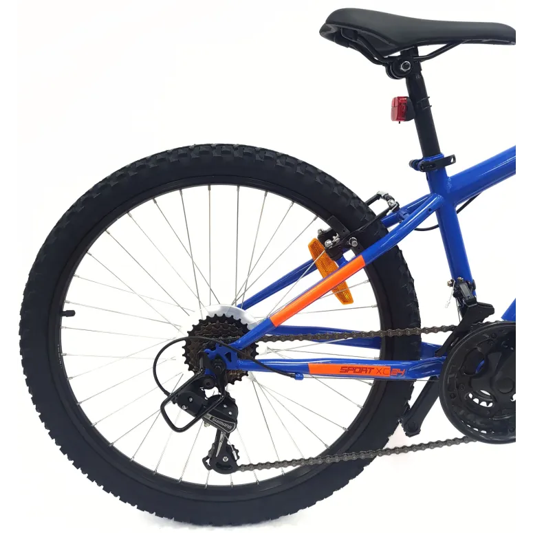 Rower Górski Dziecięcy 24 MTB Hardtail Revo Dzwonek Oświetlenie Odblaski