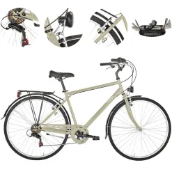 Rower Miejski 28 Męski Stal Revoshift Błotniki Bagażnik Oświetlenie Stopka