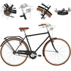Rower Miejski Męski 28 Stal VBrake Błotniki Bagażnik Światła Dzwonek Stopka