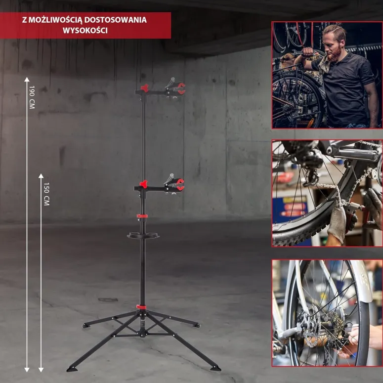 Stojak Serwisowy Na Rower Ultrasport Stabilny Regulowany Tacka Do 30 kg