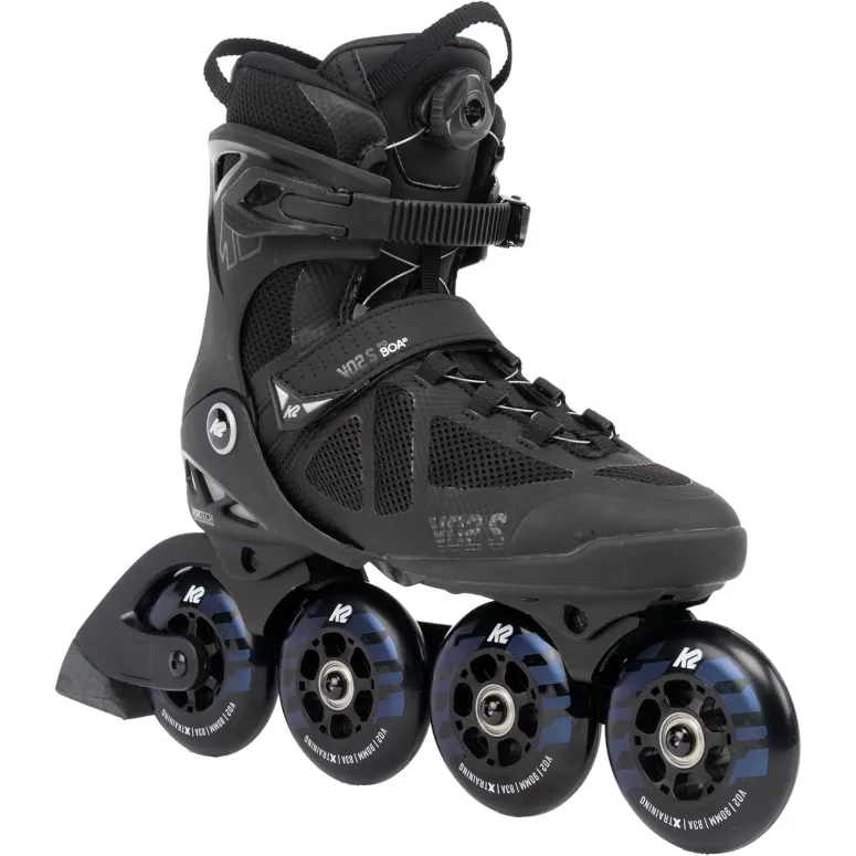 Rolki Damskie Męskie K2 Skates VO2 S 90 BOA X-training Unisex Czarne r. 38