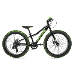Rower Fatbike Uniwersalny MTB 24 Szerokie Opony Aluminium Hamulce Tarcze