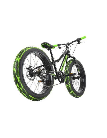 Rower Fatbike Uniwersalny MTB 24 Szerokie Opony Aluminium Hamulce Tarcze