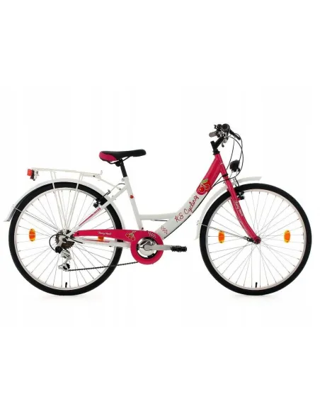 Dziewczęcy Rower Miejski Damka 24 Światła Bagażnik