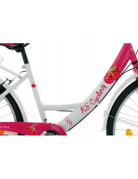 Dziewczęcy Rower Miejski Damka 24 Światła Bagażnik