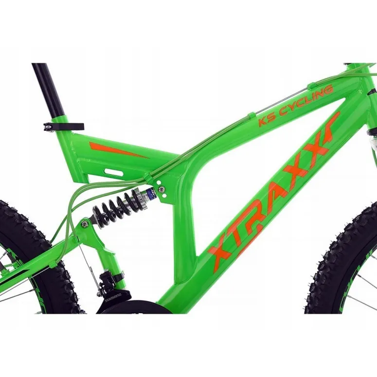 Rower Górski Dziecięcy 24 Stal Pełna Amortyzacja Młodzieżowy Tarcze Dzwonek