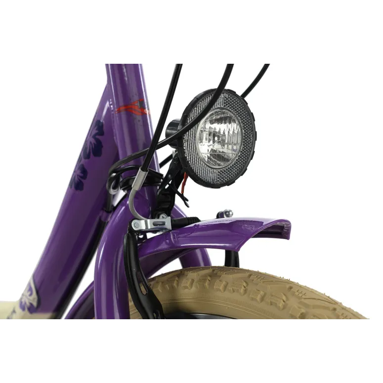 Dziewczęcy Rower Miejski Damka 24 Światła Bagażnik - 2