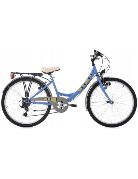 Dziewczęcy Rower Miejski 24 Damka 6 Biegów Komunia