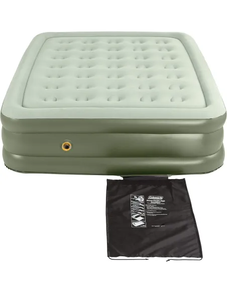 Materac Dmuchany Coleman Queen Double High Quickbed Zielony 295kg Pokrowiec