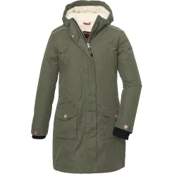 Kurtka Dziewczęca Płaszcz Killtec Odpinany Kaptur Ciemnooliwkowa r. US 12