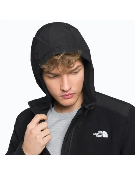 Bluza Męska Polarowa The North Face Alpine Polartec 200 Czarna Kaptur r. XL