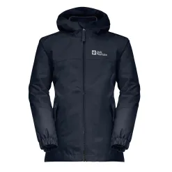 Kurtka Zimowa Dziewczęca 3w1 Jack Wolfskin Iceland Granat Wodoodporna r. S